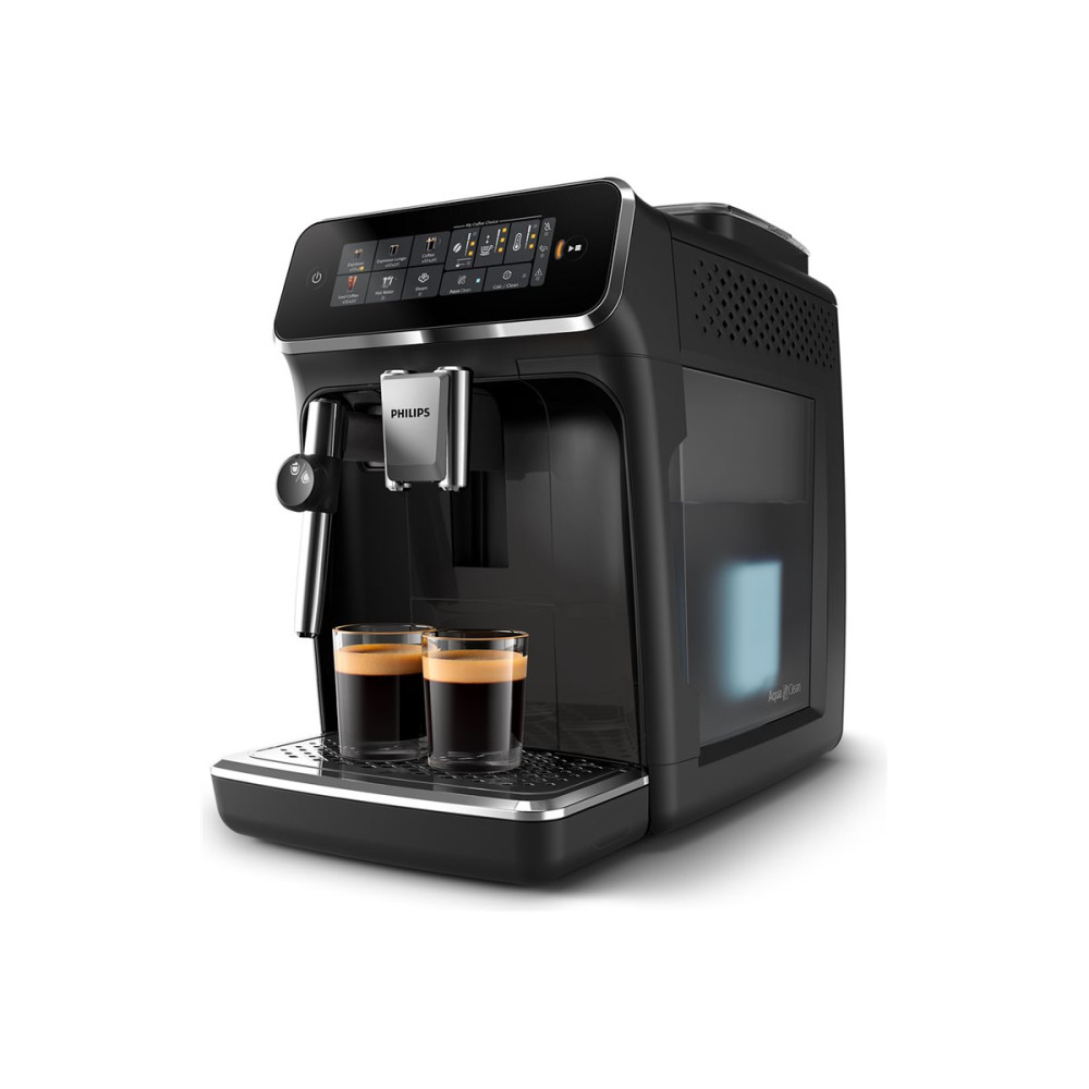 Produktbild för Philips 3300 series EP3321 - automatisk kaffekokare med mjölkskummare - 15 bar - svart lack