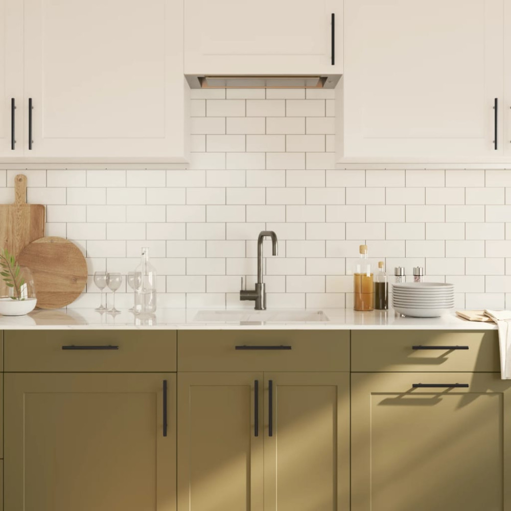 Produktbild för Skåphandtag 20 st svart 128 mm rostfritt stål