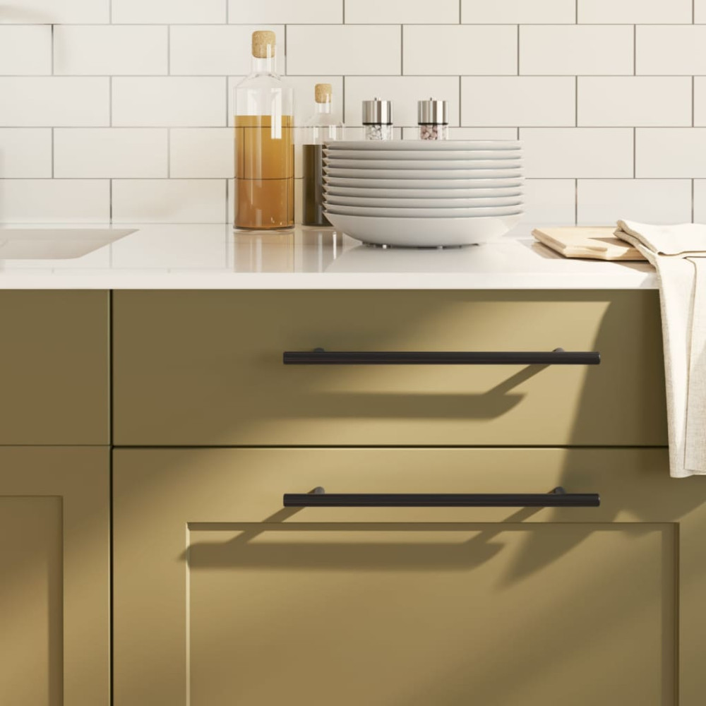 Produktbild för Skåphandtag 20 st svart 224 mm rostfritt stål