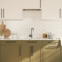 Produktbild för Skåphandtag 20 st svart 224 mm rostfritt stål