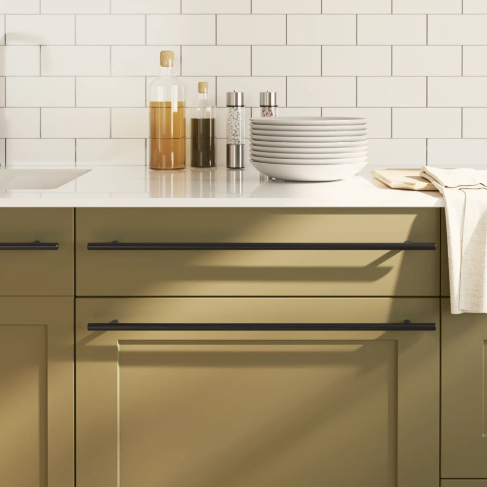Produktbild för Skåphandtag 20 st svart 480 mm rostfritt stål
