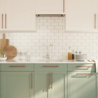 Produktbild för Skåphandtag 20 st brons 224 mm rostfritt stål