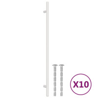 Produktbild för Skåphandtag 10 st silver 320 mm rostfritt stål