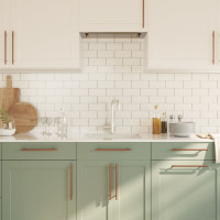 Produktbild för Skåphandtag 10 st brons 224 mm rostfritt stål