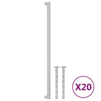 Produktbild för Skåphandtag 20 st silver 480 mm rostfritt stål