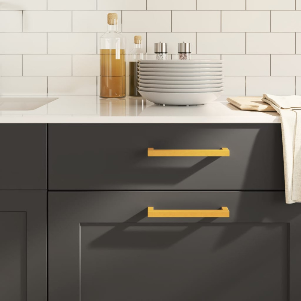 Produktbild för Skåphandtag 20 st guld 160 mm rostfritt stål