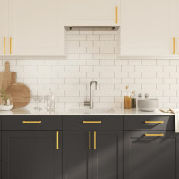 Produktbild för Skåphandtag 20 st guld 160 mm rostfritt stål