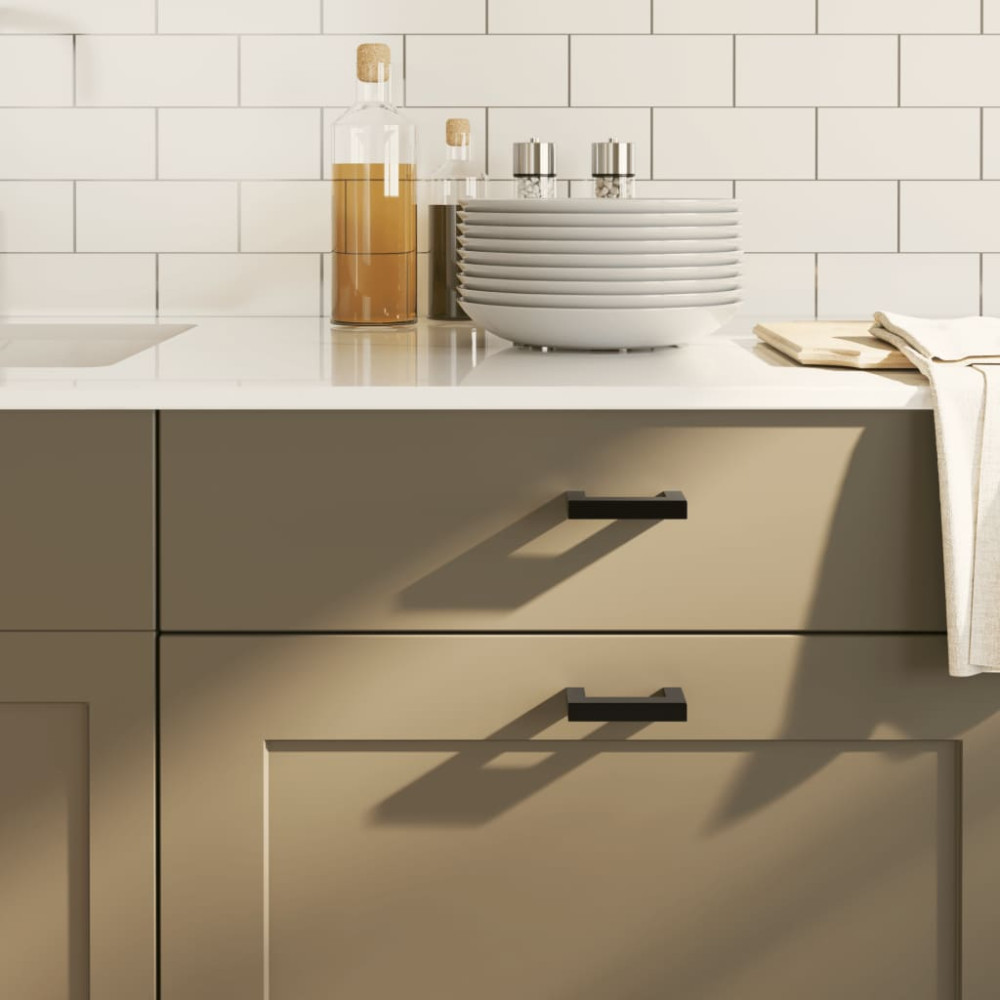 Produktbild för Skåphandtag 20 st svart 64 mm rostfritt stål