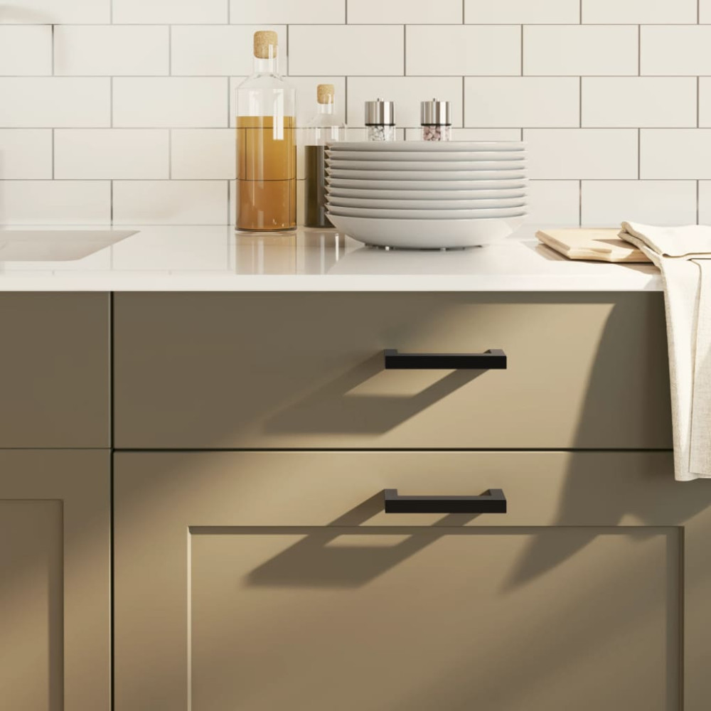 Produktbild för Skåphandtag 20 st svart 96 mm rostfritt stål