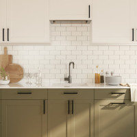Produktbild för Skåphandtag 20 st svart 160 mm rostfritt stål