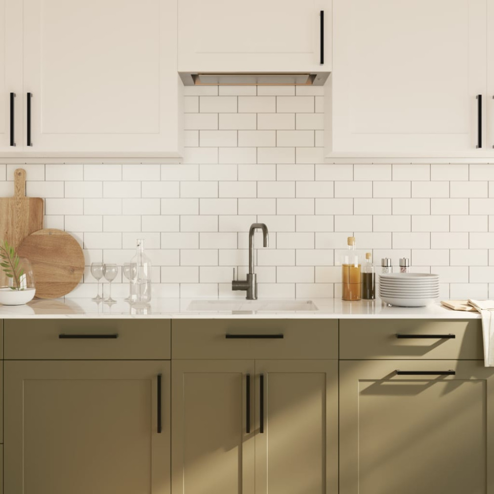 Produktbild för Skåphandtag 20 st svart 192 mm rostfritt stål