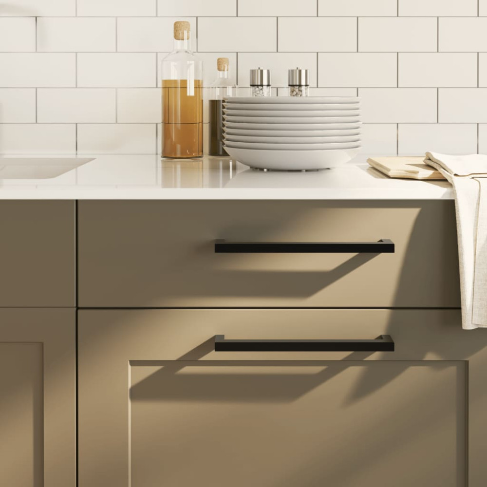 Produktbild för Skåphandtag 20 st svart 224 mm rostfritt stål