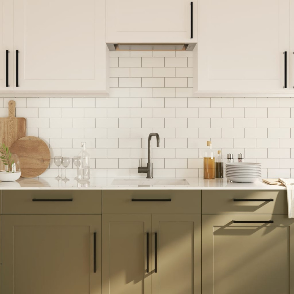 Produktbild för Skåphandtag 20 st svart 224 mm rostfritt stål