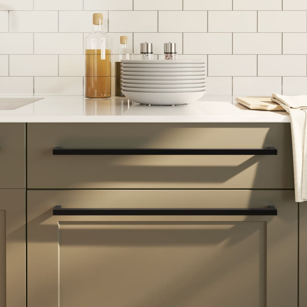Produktbild för Skåphandtag 20 st svart 480 mm rostfritt stål