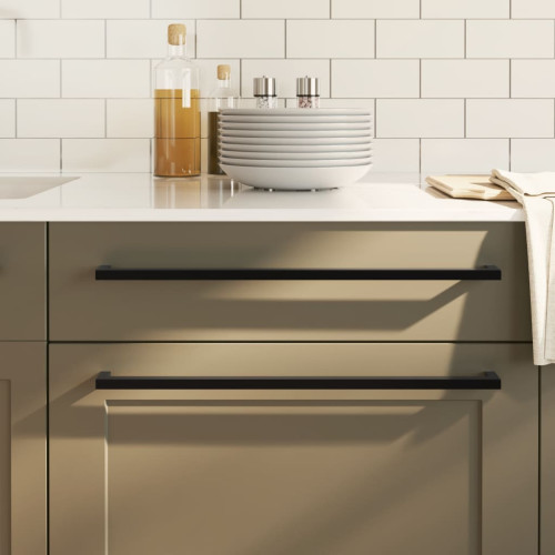 vidaXL Skåphandtag 20 st svart 480 mm rostfritt stål