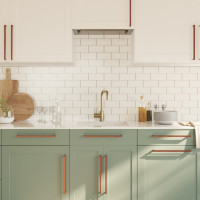 Produktbild för Skåphandtag 20 st brons 320 mm rostfritt stål