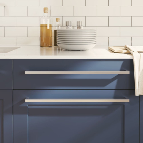 vidaXL Skåphandtag 10 st silver 480 mm rostfritt stål - Övrigt inom byggnadsmaterial