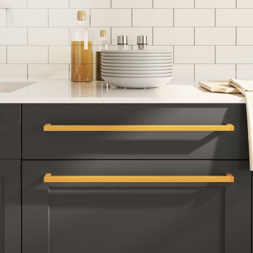 vidaXL Skåphandtag 10 st guld 480 mm rostfritt stål