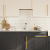 Produktbild för Skåphandtag 10 st guld 480 mm rostfritt stål