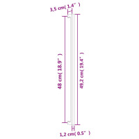 Produktbild för Skåphandtag 10 st svart 480 mm rostfritt stål