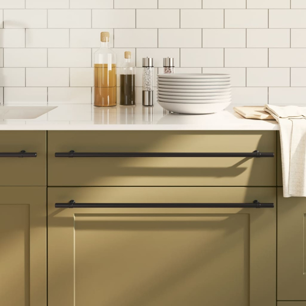 Produktbild för Skåphandtag 20 st svart 480 mm rostfritt stål