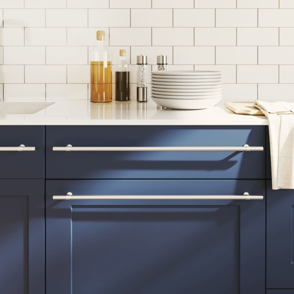 Produktbild för Skåphandtag 10 st silver 480 mm rostfritt stål