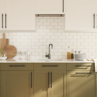 Produktbild för Skåphandtag 10 st svart 224 mm rostfritt stål