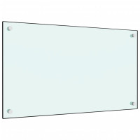 Produktbild för Stänkskydd 2 st vit 70x40 cm härdat glas