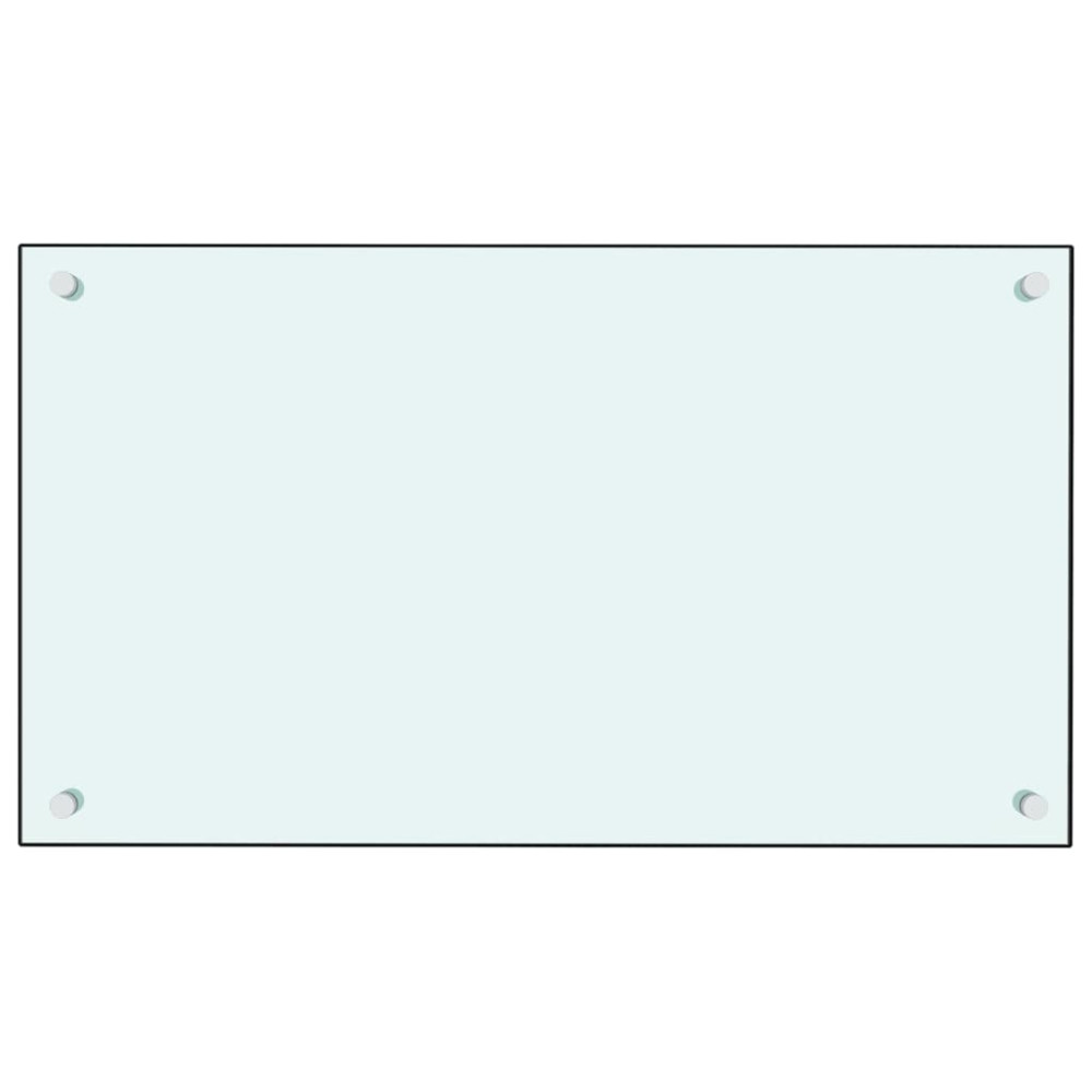 Produktbild för Stänkskydd 2 st vit 70x50 cm härdat glas