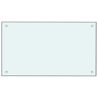 Produktbild för Stänkskydd 2 st vit 70x50 cm härdat glas
