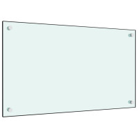 Produktbild för Stänkskydd 2 st vit 70x50 cm härdat glas