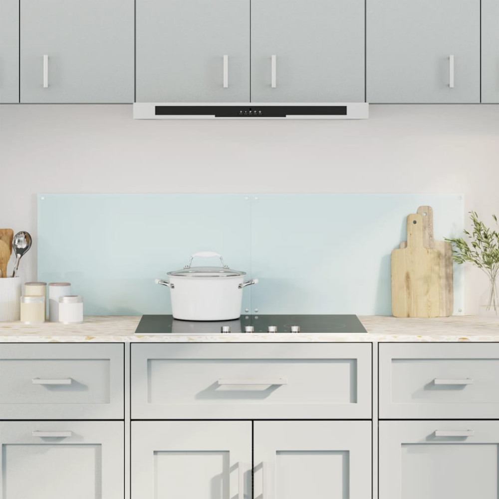 Produktbild för Stänkskydd 2 st vit 70x60 cm härdat glas