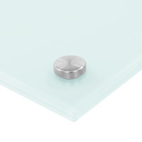 Produktbild för Stänkskydd 2 st vit 70x60 cm härdat glas
