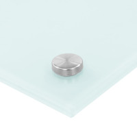 Produktbild för Stänkskydd 2 st vit 80x40 cm härdat glas
