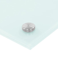 Produktbild för Stänkskydd 2 st vit 80x50 cm härdat glas