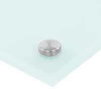 Produktbild för Stänkskydd 2 st vit 80x60 cm härdat glas