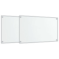 Produktbild för Stänkskydd 2 st transparent 70x60 cm härdat glas