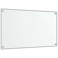 Produktbild för Stänkskydd 2 st transparent 70x60 cm härdat glas