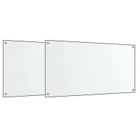 Produktbild för Stänkskydd 2 st transparent 80x40 cm härdat glas