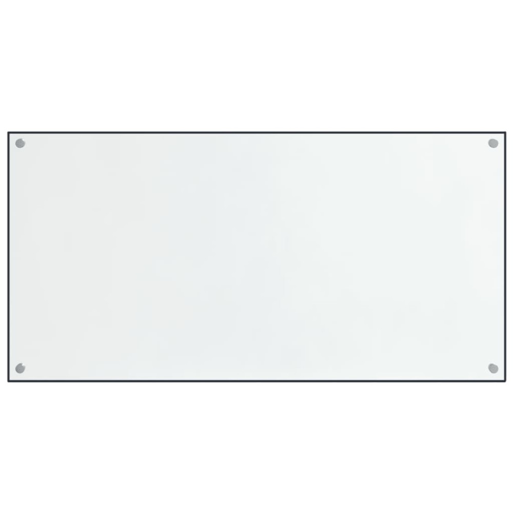 Produktbild för Stänkskydd 2 st transparent 80x40 cm härdat glas