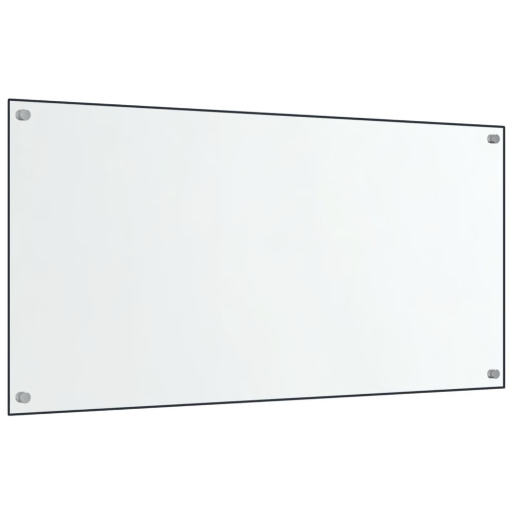 Produktbild för Stänkskydd 2 st transparent 80x40 cm härdat glas