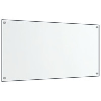 Produktbild för Stänkskydd 2 st transparent 80x40 cm härdat glas