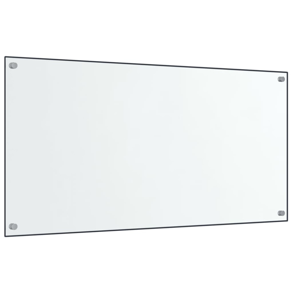 Produktbild för Stänkskydd 2 st transparent 80x50 cm härdat glas