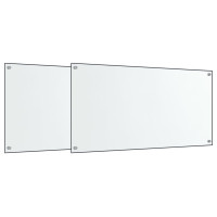 Produktbild för Stänkskydd 2 st transparent 80x60 cm härdat glas