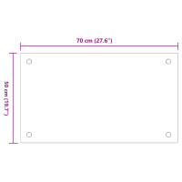 Produktbild för Stänkskydd 2 st svart 70x50 cm härdat glas