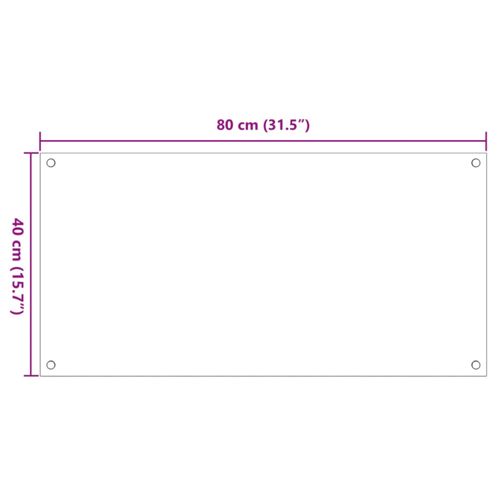 Produktbild för Stänkskydd 2 st svart 80x40 cm härdat glas