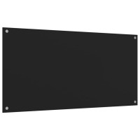 Produktbild för Stänkskydd 2 st svart 80x50 cm härdat glas