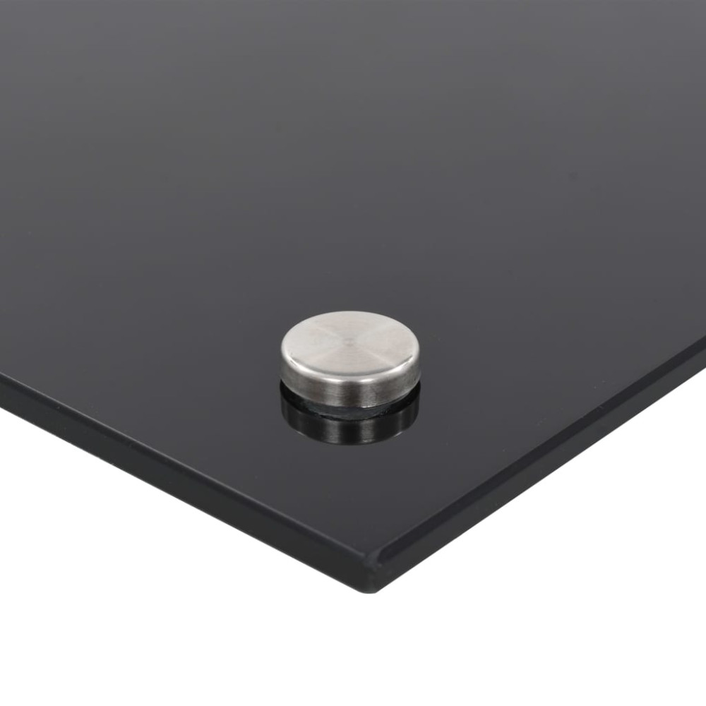 Produktbild för Stänkskydd 2 st svart 80x50 cm härdat glas