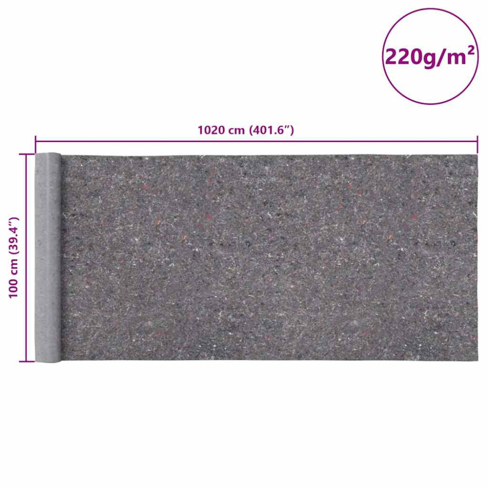 Produktbild för Halkfria målardukar 2 st 10 m 220 g/m² grå