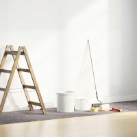 Produktbild för Halkfria målardukar 2 st 25 m 220 g/m² grå